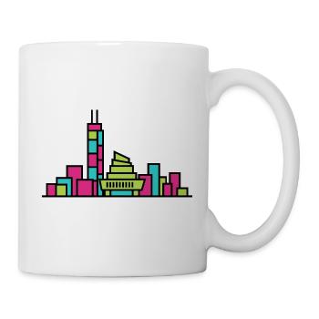 Hamilton City Skyline Industry Line Art - Mug - white - Right