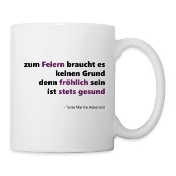 Celebration-happy quote cheerfully healthy - Mug - white - Right