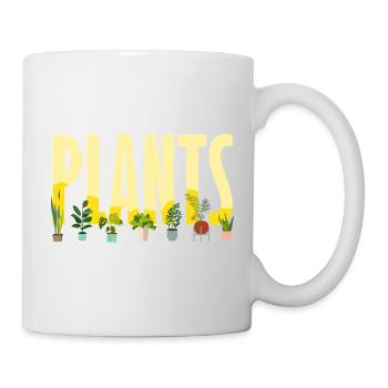 Pflanzenliebhaber Liebe Pflanzen Sukkulente Blumen - Tasse - Weiß - Rechts