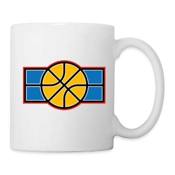 Basketball-Retro-Emblem - Tasse - Weiß - Rechts