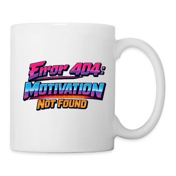 404 Désolé Motivation non trouvée rétro années 80 - Mug blanc - blanc - Droite