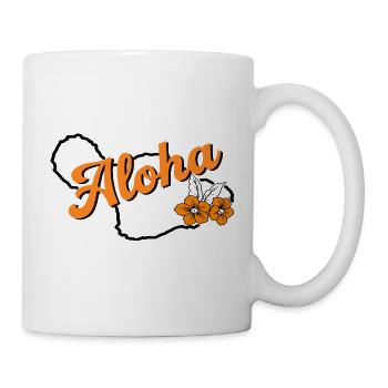 Maui Aloha, Tropical Island Shirt - Mug - white - Right