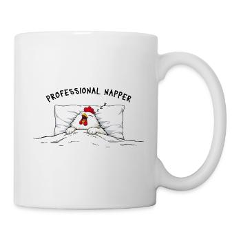 Chemise de nuit officielle Poule pour sieste professionnelle - Mug blanc - blanc - Droite