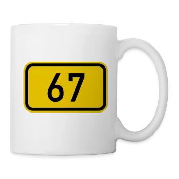 67 Bundesstraßen produkt - Tasse - Weiß - Rechts