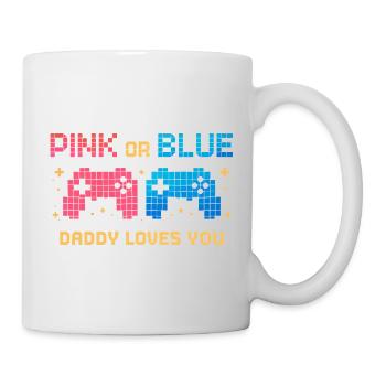 Pink or Blue Pixel Controller - Mug - white - Right
