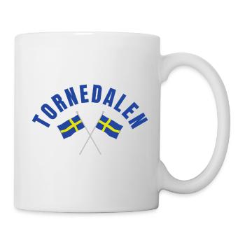 Vallée du Torne Drapeaux de Suède franchis - Mug blanc - blanc - Droite