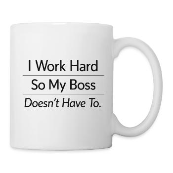 Stress idioten Arbeit Job büro chef lustig - Tasse - Weiß - Rechts