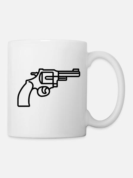 Revolver - Tasse - Weiß