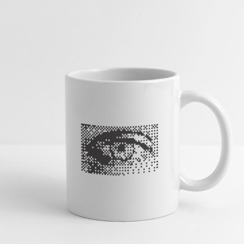 Midnight Pixel Eye Pattern Mug
