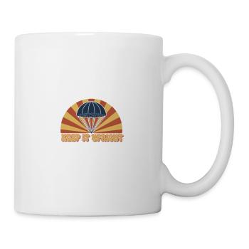 Bleiben Sie aufrecht Fallschirm-Sonnenstrahl - Tasse - Weiß - Rechts