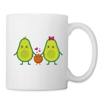 Familie Avocado - Tasse - Weiß - Rechts