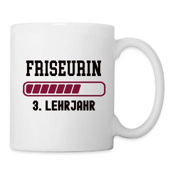 Ausbildung Friseurin 3. Lehrjahr Friseur Lehre - Tasse - Weiß - Rechts