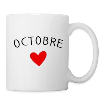 Future maman Octobre – Bébé en route ❤️ - Mug blanc - blanc - Droite