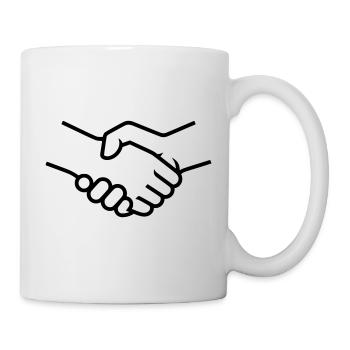 Handshake Hands Teamwork - Mug - white - Right