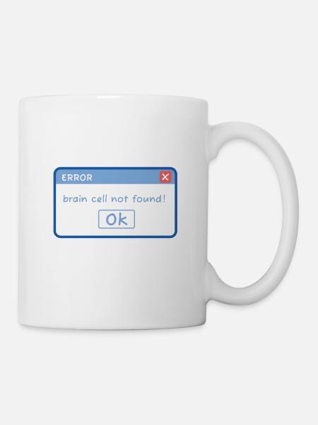 Drôle : design d’e-mails, mème, idiot, humour informatique - Mug blanc - blanc