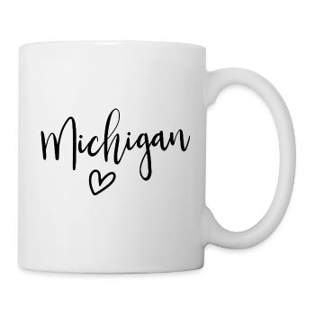 Michigan Heart Women's Love Michigan - Tasse - Weiß - Rechts