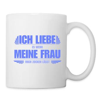 Ich liebe es wenn meine Frau mich zocken lässt - Tasse - Weiß - Rechts