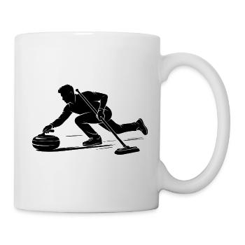 Joueur de curling sport Sports d’hiver Précision sur glace - Mug blanc - blanc - Droite