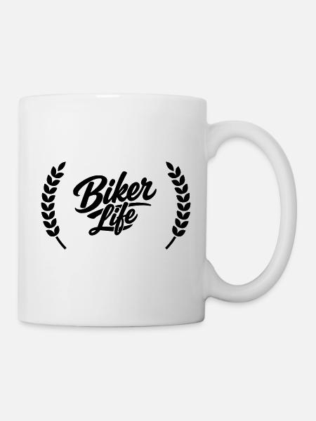 Biker life - Tasse - Weiß