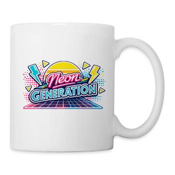 Neon Generation Retro-Vibe - Tasse - Weiß - Rechts