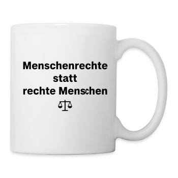 Droits de l’homme : Balance - Mug blanc - blanc - Droite