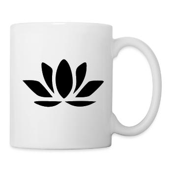 Lotus Flower Lotus Flower Yoga Symbols Black - Mug - white - Right
