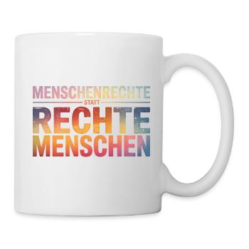 Human rights instead of right-wing people - Cool Pride - Mug - white - Right