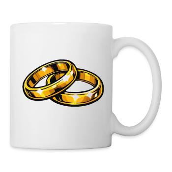 Golden Wedding Rings Eternity Symbol - Mug - white - Right