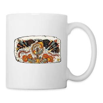 Fusées pyro du réveillon du Nouvel An - Mug blanc - blanc - Droite