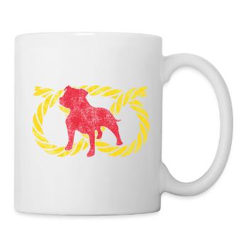 Staffordshire Bull Terrier Staffy Dog Symbol - Mug - white - Right