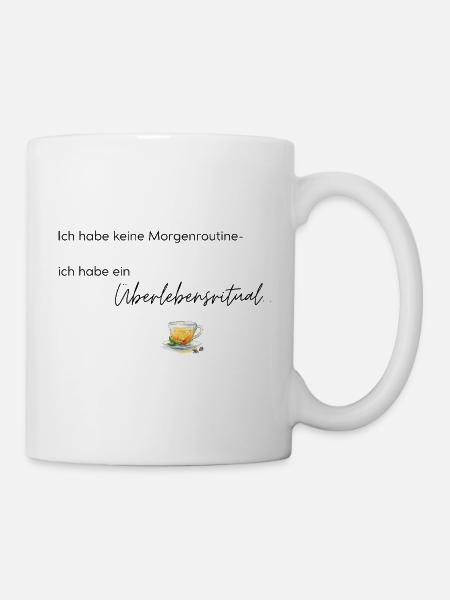 LIEBEVOLL Morgenroutine Tee - Tasse - Weiß