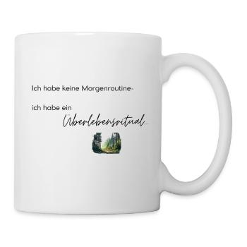 LIEBEVOLL Morgenroutine Wald - Tasse - Weiß - Rechts