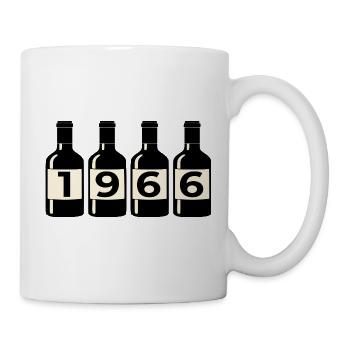 Année de Naissance 1966 Vin - Mug blanc - blanc - Droite