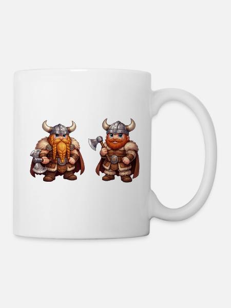Zwergenvikings Duo - Tasse - Weiß