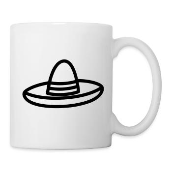 Mexikanischer Hut - Tasse - Weiß - Rechts