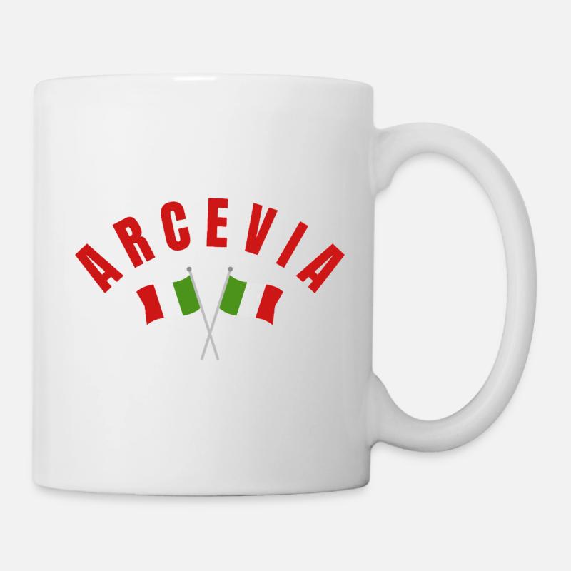 Arcevia Italian Flags - Mug - white