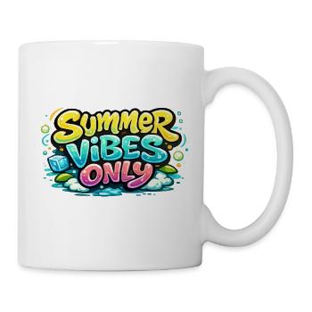 Ambiances estivales uniquement – Graphismes de plage colorés - Mug blanc - blanc - Droite