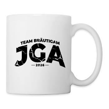 JGA 2026 Team Bräutigam Junggesellenabschied - Tasse - Weiß - Rechts
