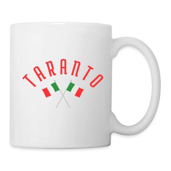 Taranto Crossed Italian Flags Emblem - Mug - white - Right