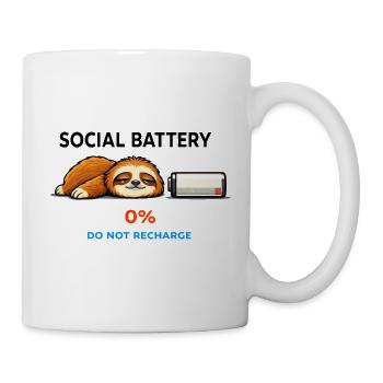 Sleepy Faulheit 0% Nicht aufladen - Tasse - Weiß - Rechts