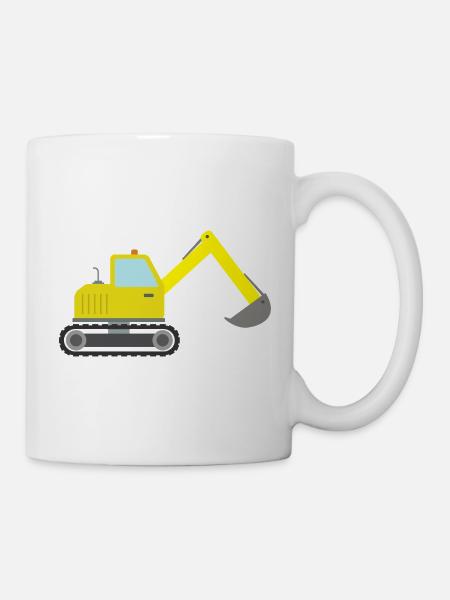 Bagger - Tasse - Weiß