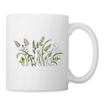 Blumen - Tasse - Weiß - Rechts