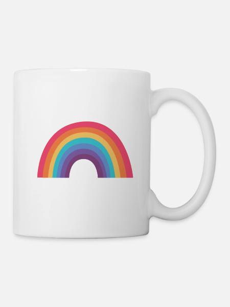 Regenbogenbogen - Tasse - Weiß