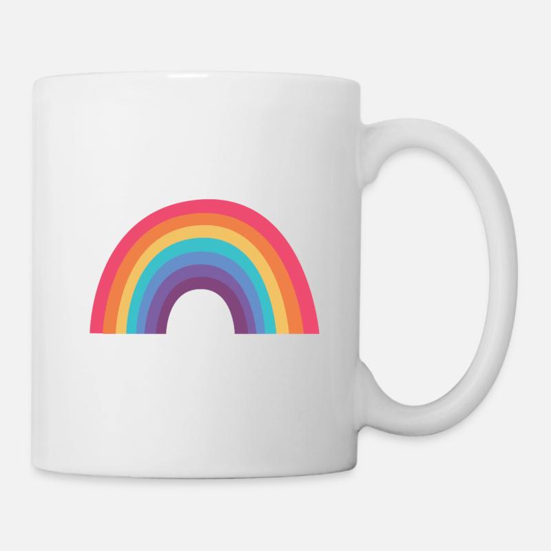 Regenbogenbogen - Tasse - Weiß
