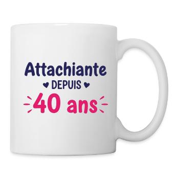 40 Ans Femme Cadeau Anniversaire 40 Ans Femme  - Mug blanc - blanc - Droite