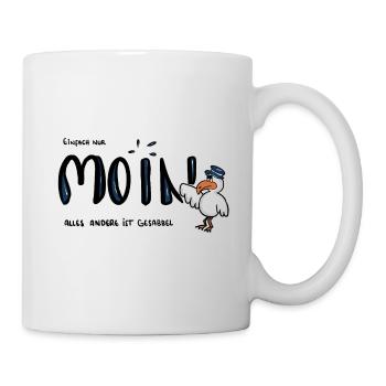 Moin Küstenseemöwe im Sailor-Style - Tasse - Weiß - Rechts