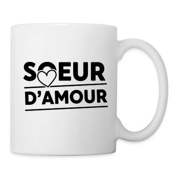 Soeur d’amour - cadeau pour soeur - Mug blanc - blanc - Droite