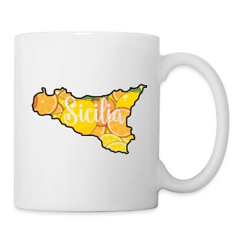 Sizilien Zitrus Motiv - Tasse - Weiß - Rechts