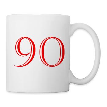 90. 90 ANS. 90e ANNIVERSAIRE. ANNIVERSAIRE 90 ANS. - Mug blanc - blanc - Droite