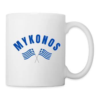 Griechische Flaggen von Mykonos - Tasse - Weiß - Rechts